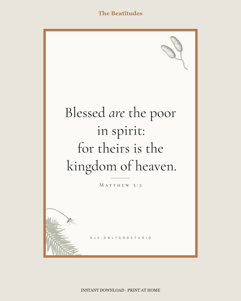 The Beatitudes KJV Memory cards · 10 cards