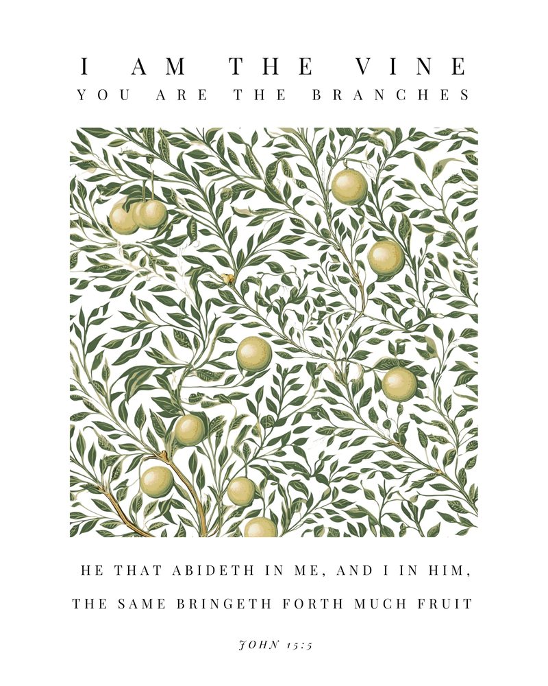 John 15:5 KJV vine wall art — the printable sheet as printed